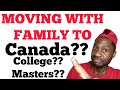 MOVE TO CANADA WITH FAMILY? CAN A MASTER DEGREE HOLDER GO FOR A DIPLOMA??