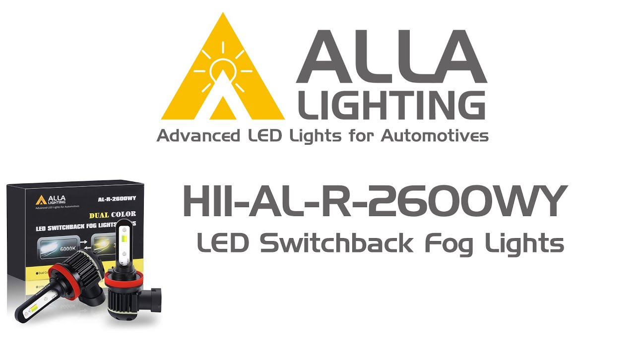 2-Color H8 H11 Switchback LED Fog Lights, Headlight Bulb H16