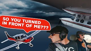 Flying VFR through RAIN & Getting Fussed at by a STRAIGHT IN Cirrus & Cool WWII aviation museum Pt3