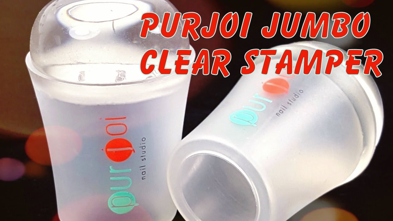 Purjoi Jumbo Clear Stamper - Прозрачный штамп для стемпинга