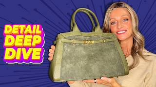 👜 Takeasy Italian Suede & Leather Satchel Review | Structured Designer Bag screenshot 3