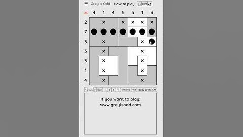 Grey is Odd - Today grids. Solution level 3 7X7 dated 03-18-2024