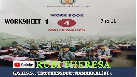 4th Maths | Worksheet 1 | Bridge Course | English Medium |TERM 1 GEOMETRY | SUM 7 to 11