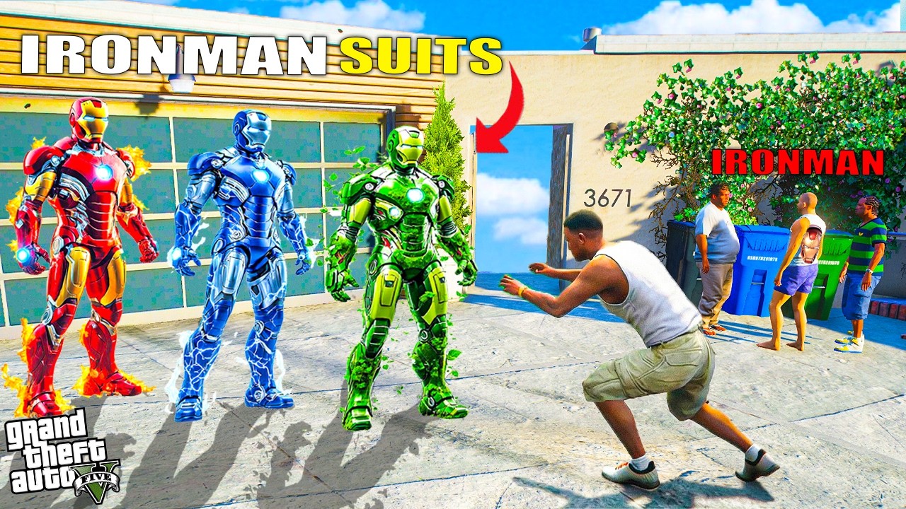 Franklin Tries To Become New Avenger By Stealing Ironman's Suit in GTA 5 ! (GTA 5 mods)