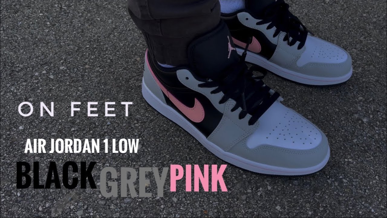 grey black pink jordan 1