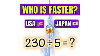 Who Solves Faster? USA 🇺🇸 vs Japan 🇯🇵 | 230÷5