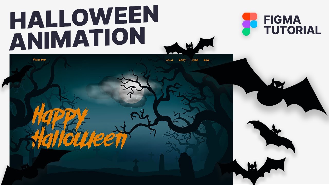 Halloween "SMART ANIMATE" tutorial - Halloween website design - YouTube