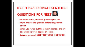 Neural control and coordination  part -1 NCERT BASED SINGLE SENTENCE QUESTIONS FOR NEET