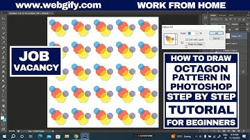 how to draw octagon shape pattern photoshop step-by-step tutorial for beginners #webgify online jobs
