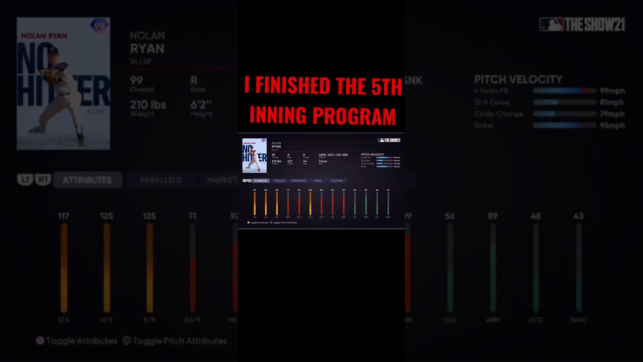I FINISHED THE 5TH INNING PROGRAM IN MLB THE SHOW 21!! 