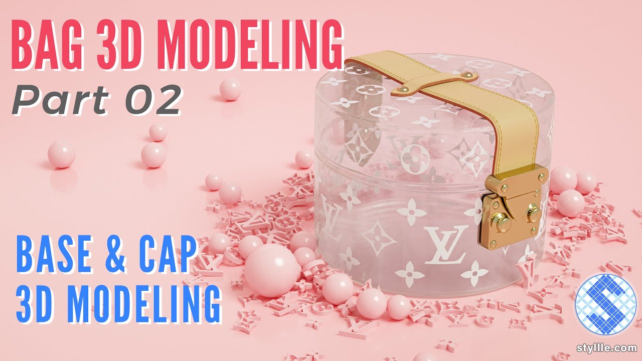 Bag 3D Modeling: Louis Vuitton Monogram Plexiglass Box, 3ds max