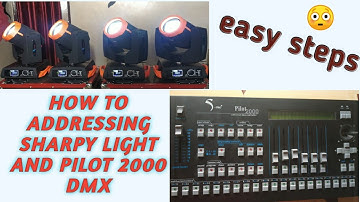 How to addressing sharpy light and pilot 2000 dmx || pilot 2000 dmx ko sharpy se connect kare