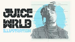 Juice Wrld Vector Glitch Illustration