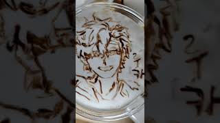 진로 체험 가서 라떼아트 해봤습니다!라떼아트는 처음이라 좀 많이 어려웠네요ㅜㅜ #라떼아트 #라떼 #그림 #루카 #에이스테 #초콜릿