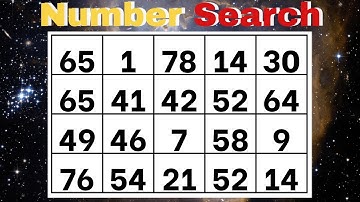 Number Search... #1 Game Will Test Your Brain Power! Quiz  | Memory | brain game |  #asmr