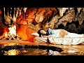 ASMR Cave Sounds Water Drips, Crackling Fire &amp; Distant Rain | 8 Hours