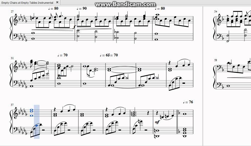 Empty Chairs at Empty Tables Instrumental YouTube