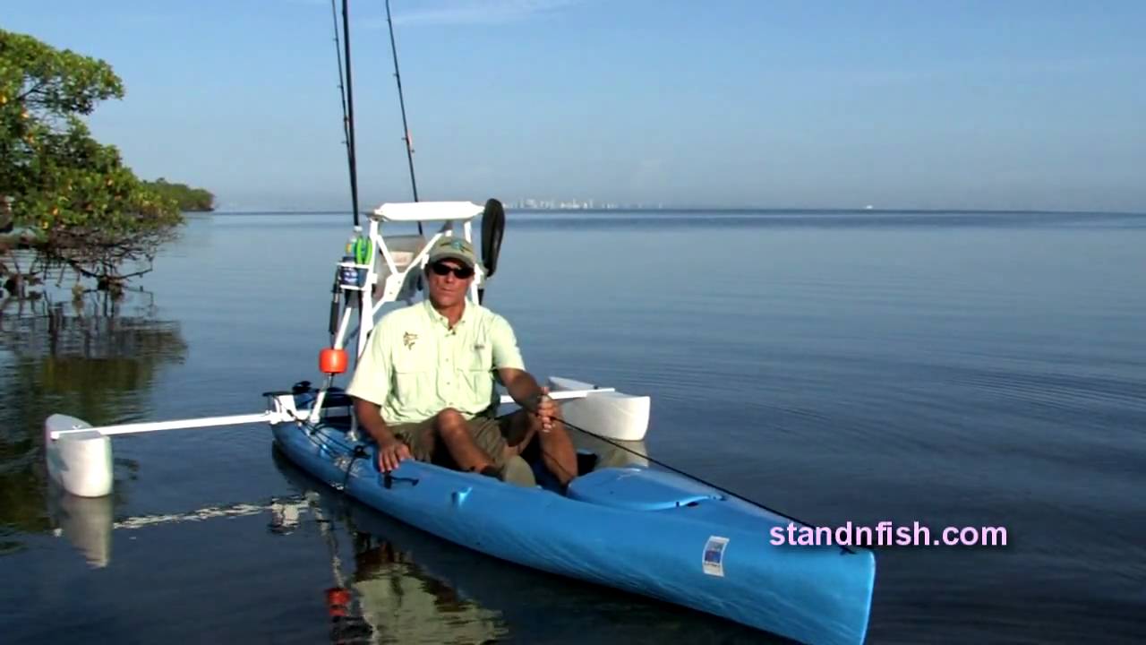 Stand N Fish Stand and Fish Intro. Kayak Pontoon System intro HD