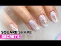 A Secret of a Perfect Square Shape | Encapsulated Nail Art