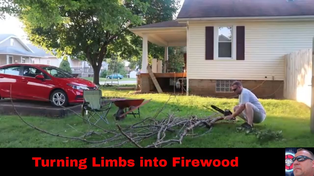 Turning the Limbs into Firewood - YouTube