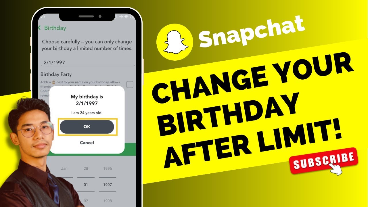 How to Change Your Birthday on Snapchat After Limit - YouTube