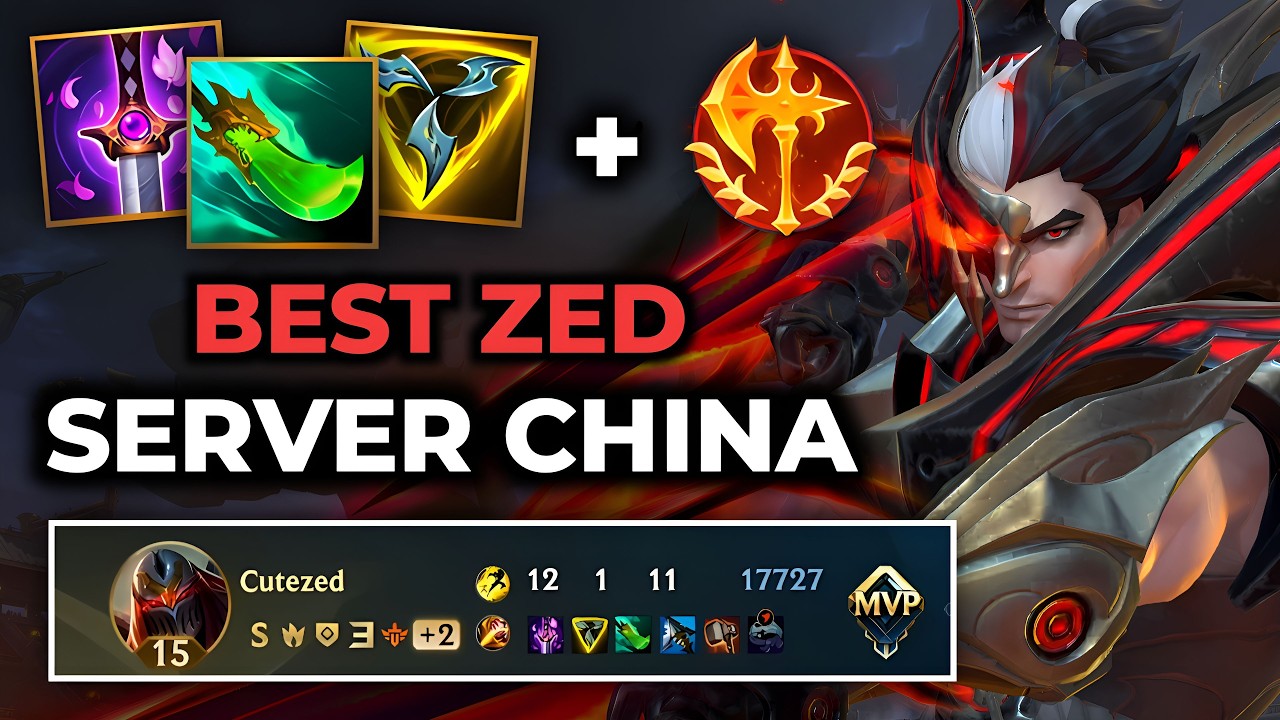 Zed Jungle Wild Rift China - Build Runes Guide Patch 7.0b - Gameplay Zed Season 20