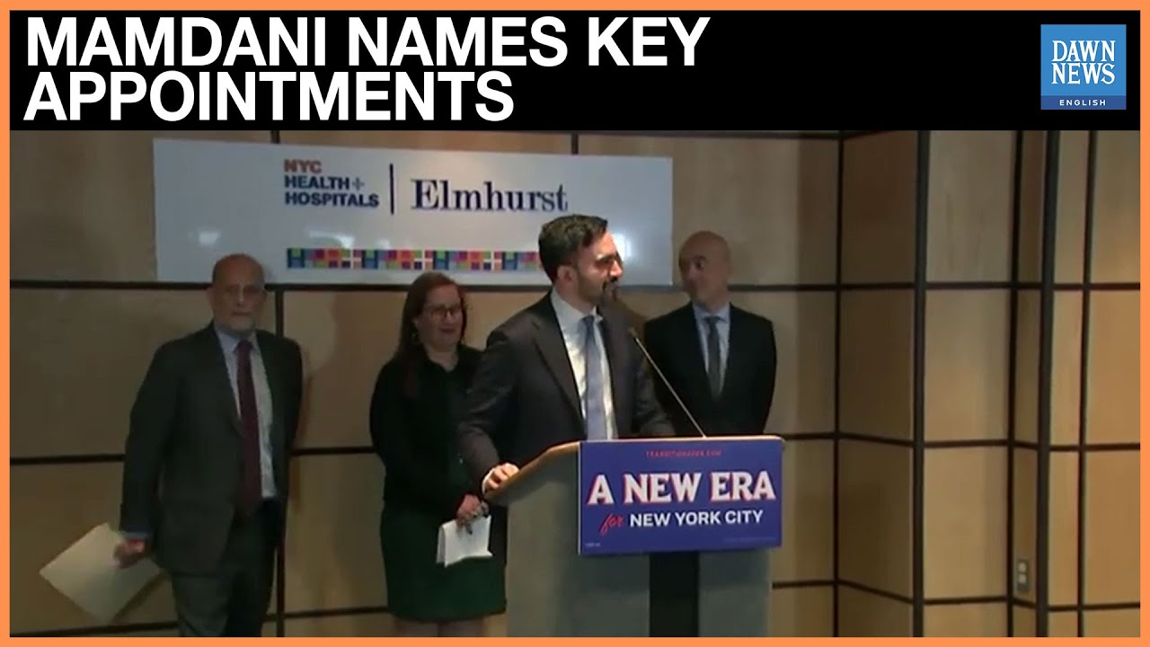 NYC Mayor-Elect Zohran Mamdani Names Top Legal Picks, Health Deputy | Dawn News English