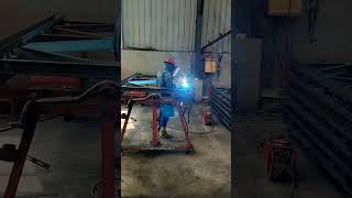 Modular bailey bridge components production~ #baileybridge #bridgeconstruction #welding
