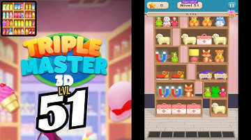 🏅 Triple Master 3D: Goods Sorting 🍒🥤🪆 LEVEL 51 🍄🧃🧸 Gameplay Walkthrough