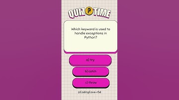 Python Quiz: Which Keyword Handles Exceptions? #Shorts #quiz #programmingquiz #python #programming