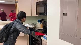 8 Sam Puts The Bird In The Oven, With Coaching From Brittany