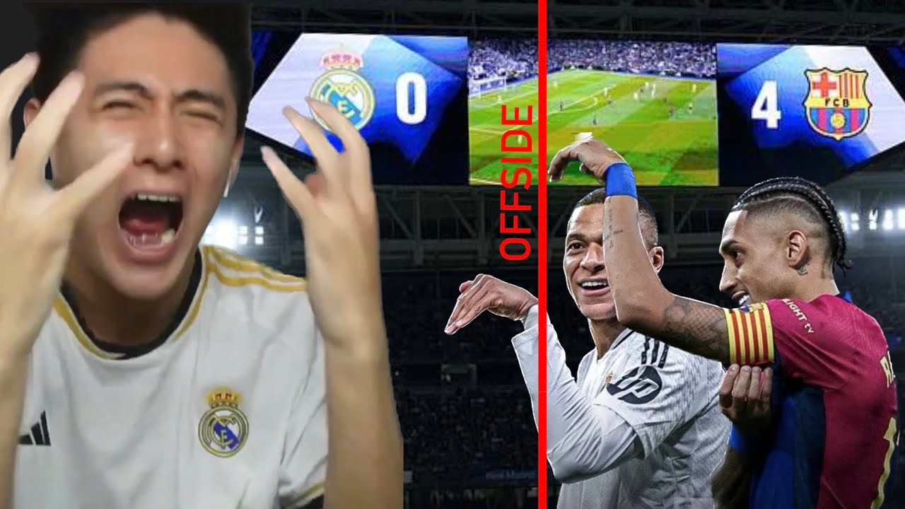 REAL MADRID 0 - 4 BARCELONA ⚽️🔥 - EL CLASICO LIVE REACTION - YouTube