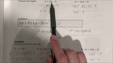 MBF3C - 5.1 Expanding Binomials