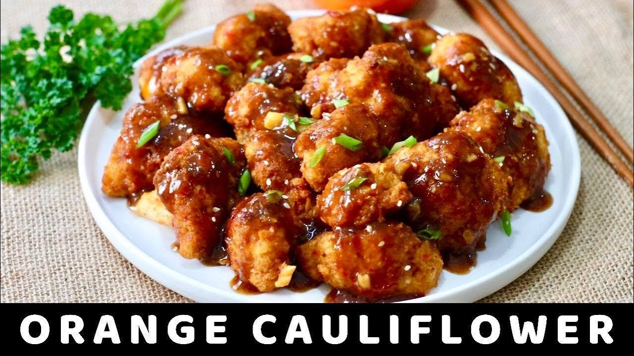 ORANGE CAULIFLOWER (VEGAN) | How To Cook Oil-free Cauli Wings | Frey and Maria