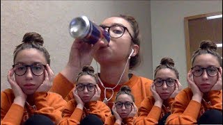 sad college student cries in mccombs at 2 am