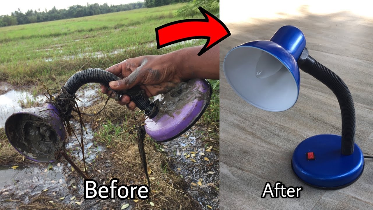 Rusty Table Lamp Restoration Old Table Lamp Restoration And Repair