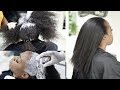 How to Have HEALTHY Relaxed Hair - Detailed Talk-Through Relaxer Day | Lagos Salon