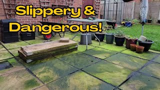 THIS Patio Is A Filthy, Slippery DEATH Trap! Garden Patio Restoration.