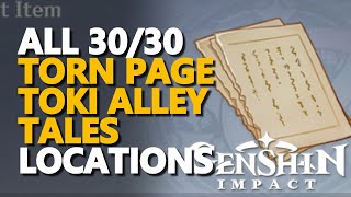 All Torn Page Toki Alley Tales Genshin Impact Locations