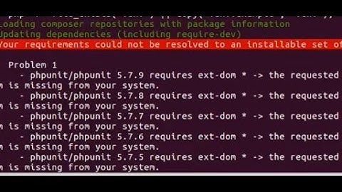 Problem installing laravel(Ubuntu) - phpunit/phpunit 57 requires ext dom the requested PHP extension