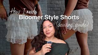 Bloomer Shorts Sewing Guide | How I made bloomers (diy sewing ideas) | tiered ruffle shorts