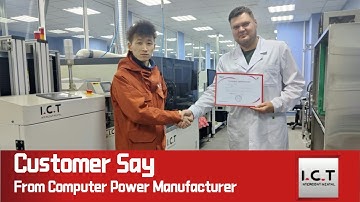European Computer Power Manufacturer Showcases I.C.T SMT & DIP Line