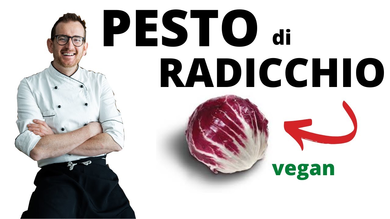 Pesto di Radicchio alle mandorle (vegan - ricetta facile)