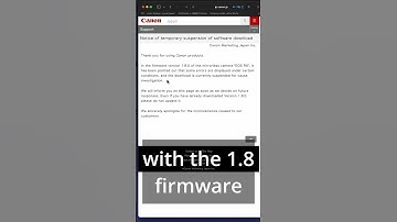 WARNING! Canon R6 firmware 1.8
