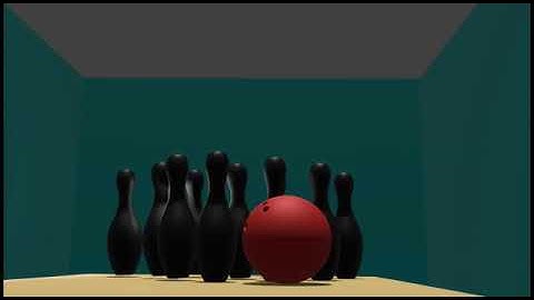 Bowling strike Animation in Blender 2.8  |Aman Gadadare|Shruti |Araham