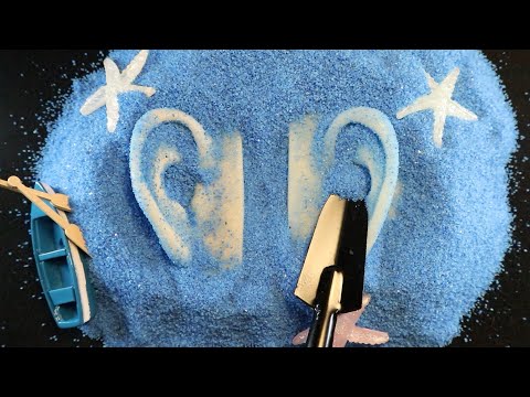 ASMR 바닷가에서 모래귀지 파기💙여름여름💙파도소리