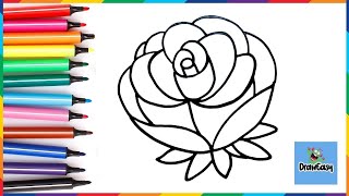 How to Draw a Rose Easy🌹