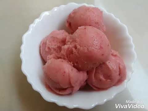 No milk No Cream Healthy ice cream  Only 2 ingredients ice cream  strawberry banana ice cream