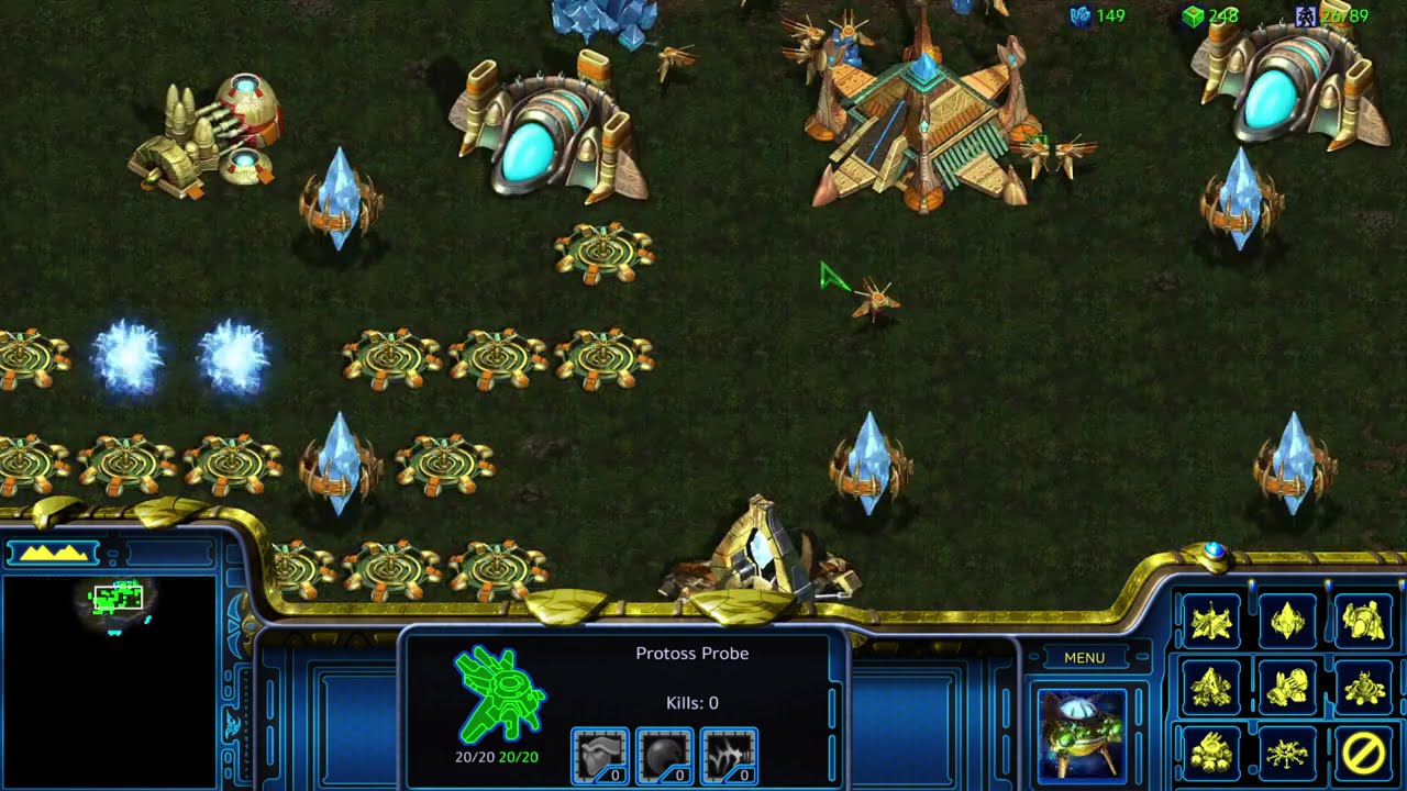 StarCraft: Remastered - 1 Protoss vs 7 Zerg Computers - Map: Big Game Hunters