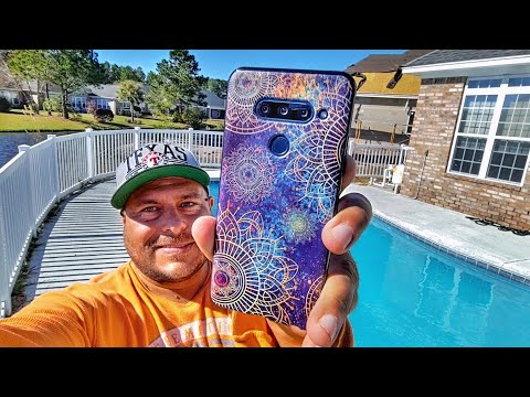 LG V40 ThinQ Case Harryshell -Peace and Love Hippie case